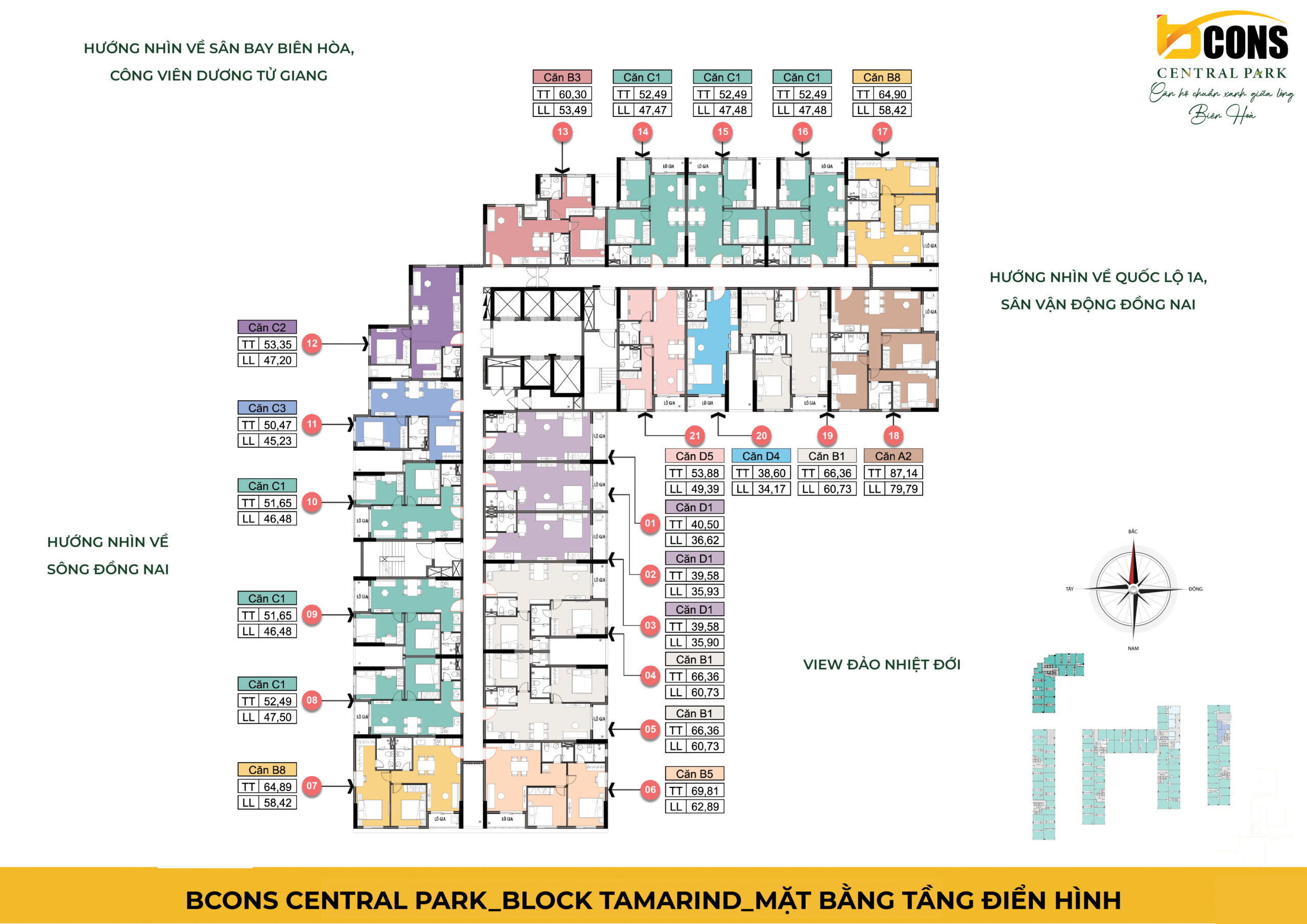 mặt bằng điển hình căn hộ